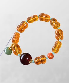 Beautiful Kimper Carved Peanut Beads Bracelet