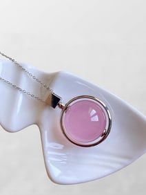 Beautiful Pink Crystal Bead Pendant