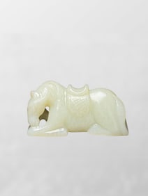Superb Chinese Hetian Jade Carved Fortune Horse Pendant