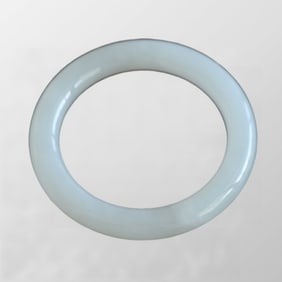 Inside Diameter 57mm High Quality Chinese White Hetian Jade Bracelet