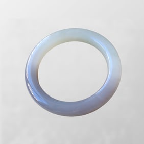 Inside Diameter 54.6mm High Quality Chinese Smoke Purple Hetian Jade Bracelet