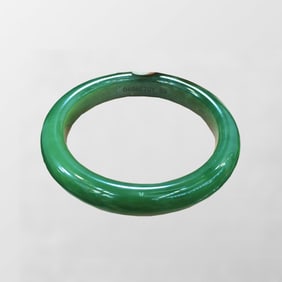 Inside Diameter 57mm High Quality Chinese Green Hetian Jade Bracelet
