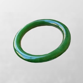 Inside Diameter 56mm High Quality Chinese Green Hetian Jade Bracelet