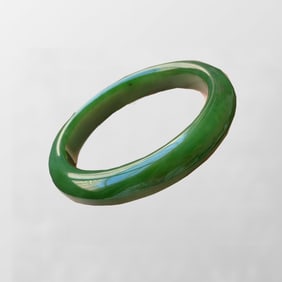 Inside Diameter 59mm High Quality Chinese Green Hetian Jade Bracelet