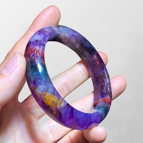 Inside Diameter 55.2mm High Quality Purple Titanium Crystal Bracelet