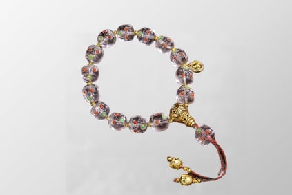 Hand Woven Beautiful Peking Glass Beads Bracelet