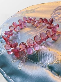 Hand Woven Beautiful Tourmaline Beads Bracelet