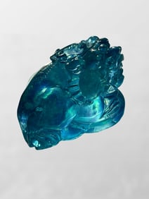 Beautiful Natural Aquamarine Carved Fortune Pixiu Pendant