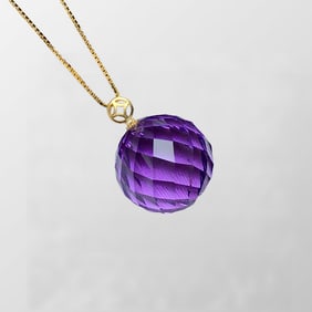 Beautiful Amethyst Lucky Bead Pendant