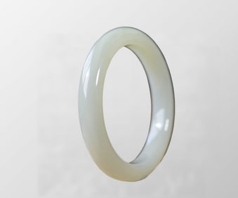 Inside Diameter 56.8 MM Chinese Natural Hetian Jade Bracelet
