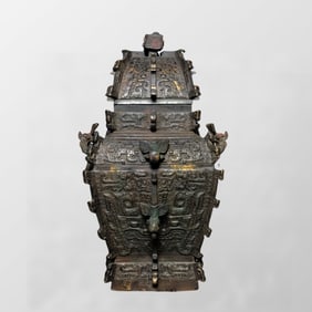 Vintage Chinese Bronze Beast Pot