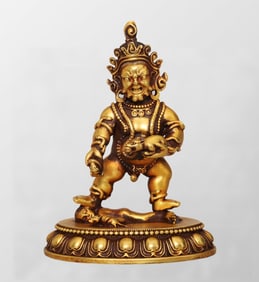 Old Tibetan Gilt Gold Copper Buddha Statue