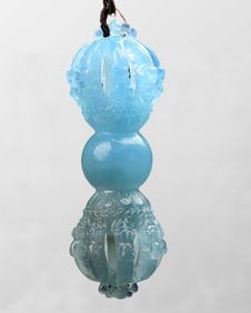 Beautiful Aquamarine Carved Pestle XiangmoPendant