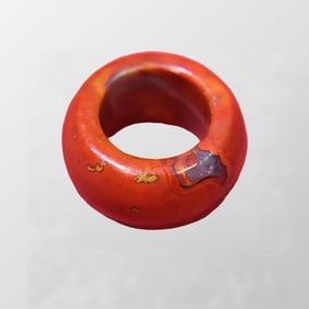 Chinese Zhanguo Hong Agate Thumb Ring