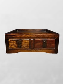 Old Chinese Huali Wood Drawer Box