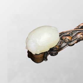 Superb Chinese Natural Hetian Jade Carved Dragon Turtle Pendant