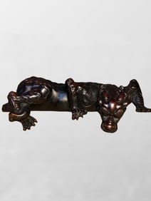 Vintage Chinese Copper Fortune Beast Statue