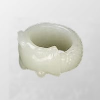 Chinese Natural Hetian Jade Thumb Ring