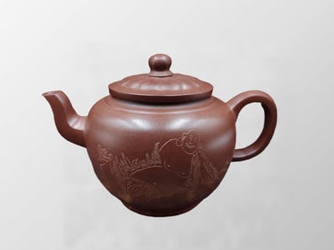 Chinese Yixing Zisha Teapot w Artist Signed