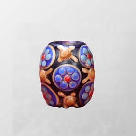 Beauiful Chinese Peking Glass Bead Pendant