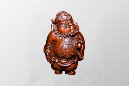 Vintage Chinese Boxwood Wood Carved Figure Statue - Heavenly Ghostcatcher