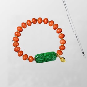 Hand Woven Jadeite Beads Bracelet