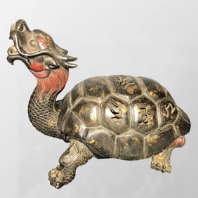 Vintage Chinese Bronze Long Life Turtle Incense Burner