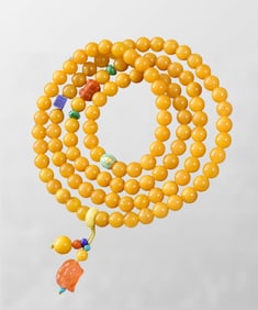 Beautiful Beeswax & Lapis Lazuli & Nanhong Agate Beads Necklace/Bacelet