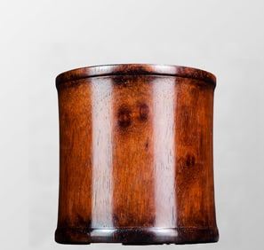 Vintage Chinese Huanghuali Wood Brush Pot