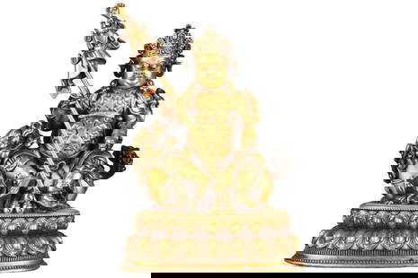 Superb Old Tibetan Gilt Gold Copper Yellow Jambhala Statue: Superb Old Tibetan Gilt Gold Copper Yellow Jambhala StatueDimension: 110 x 78 (mm)4.33 x 3.07 (inches) Weight: 2.16 lbs/ 980 g