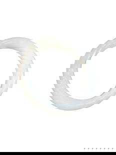 Inside Diameter 59mm High Quality Chinese White Hetian Jade Bracelet: Inside Diameter 59mm High Quality Chinese White Hetian Jade BraceletInside Diameter: 59 (mm) 2.32 (inches)Dimension: 12 x 9.5 (mm)0.47 x 0.37 (inches)Weight: 0.14 lbs/ 62.5 gFlat Inner Bangle (Ping