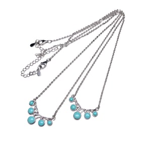 Beautiful 925 Silver Inlay Turquoise Pendant