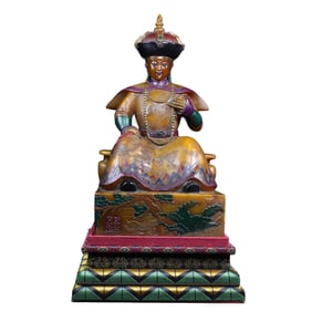 Superb Vintage Chinese Tianhuang Stone Carved Figure Seal Statue