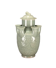 Chinese Yaozhou Kiln Celadon Glaze Porcelain Vase