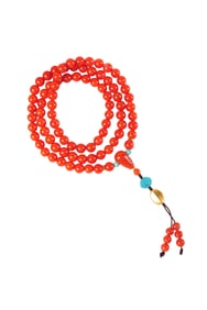 Chinese Nanhong Agate Beads Neckalce