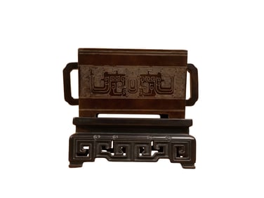 Chinese Copper Inlay Silver Wires Double Ear Incense Burner