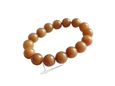 Chinese Hetian Jade Beads Bracelet