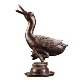 Vintage Chinese Bronze Duck Incense Burner
