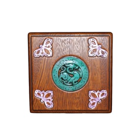 Vintage Chinese Huali Wood Inlay Gem Box