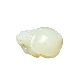 Chinese Hetian Jade Carved Dragon Turtle Pendant