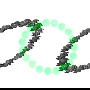 Hand Woven Exquisite Green Jadeite Carved Flowers Beads Bracelet: Hand Woven Exquisite Green Jadeite Carved Flowers Beads BraceletDimension: 9.6 (mm) 0.38 (inches)