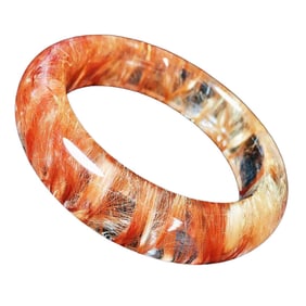 Inside Diameter 58.5mm High Quality Red Rutilated Quartz Bracelet