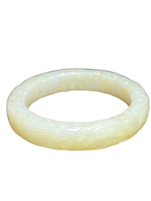 Inside Diameter 57 MM Chinese Hetian Jade Bracelet