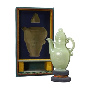 Superb Chinese Hetian Jade Wine Pot
