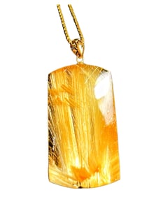 Exquisite Rutilated Quartz Lucky Pendant