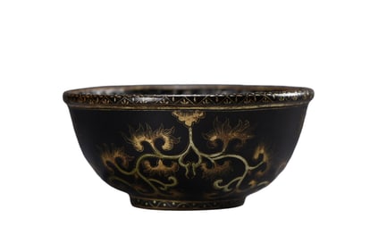 Chinese Gilt Gold Lacquerware Bowl