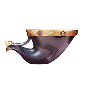 Chinese Agate Carved Phoenix Wine Cup