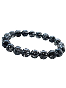 Beuatiful Black Rutilated Quartz Beads Bracelet