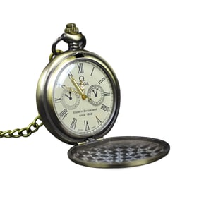 Vintage Bronze Mechanical Pocket Watch