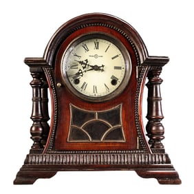 Vintage Wood Inlay Copper Mechanical Clock